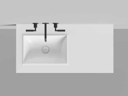 Раковина из искусственного камня S-Stone Salini Onda 14022061MN 200х70 накладная цвет белый